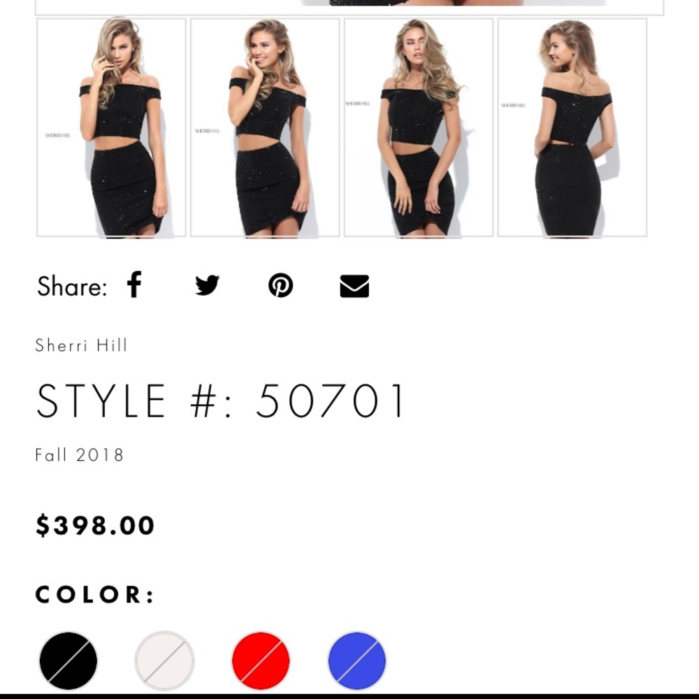 #50701 Sherri Hill Black Dress Black Size 2 - Picture 10 of 15